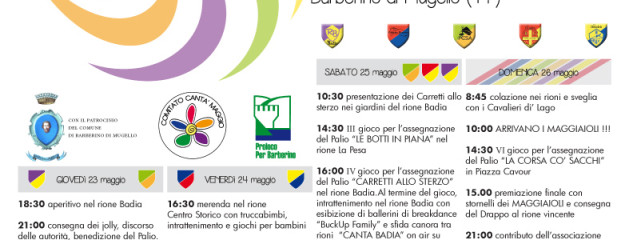 I quattro giorni più importanti dell’anno. Conto alla rovescia per il Cantà Maggio 2013