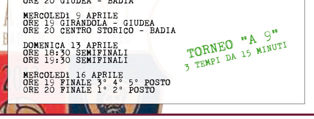 Il “Torneo dei Rioni” : da lunedì 31 marzo via al torneo di calcio dei bambini